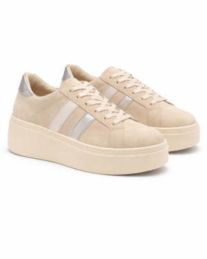 Sneaker Vela Suede Beige/Silver